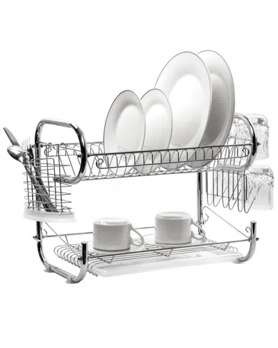J&v Textiles Stainless Steel Dish Rack In White