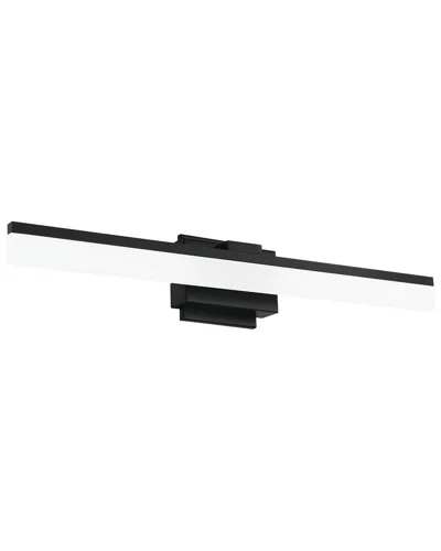 Eglo Palmital 1 Light Integrated Led Bath/vanity Light With Matte Black Finish & Satin Acrylic Shade
