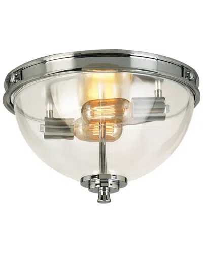 Eglo Cecilia 3 Light Ceiling Light With Chrome Finish & Clear Dome Shaped Glass Shades