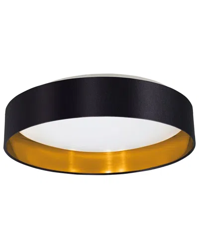 Eglo Maserlo 1 Light Integrated Led Ceiling Light With Black & Gold Finish & White Plastic Diffuser
