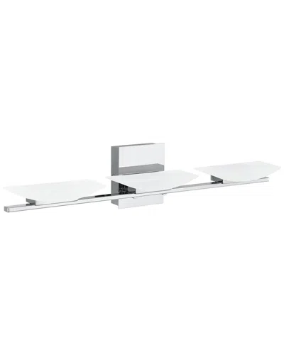 Eglo Metrass 3 Light Integrated Led Bath/vanity Light With Chrome Finish & Satin Shade