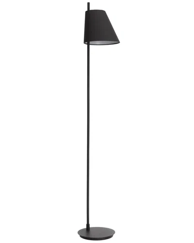 Eglo Estaziona 1 Light Floor Lamp With Black Finish & Black Fabric Shade