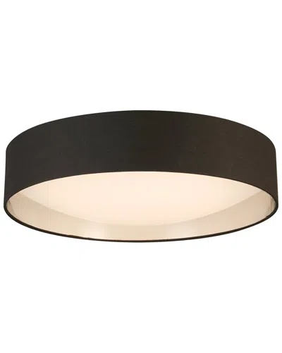 Eglo Orme Integrated Led 20 Ceiling Light With Black & Brushed Nickel Fabric Shade With White Acryli