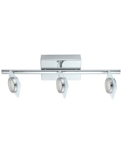 Eglo Tinnari 3 Light Integrated Led Track Light With Chrome Finish & Chrome With Clear Glass Adjusta