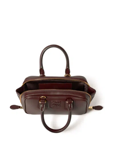 Miu Miu Soft Padded Shoulder Bag And Handles In Brown