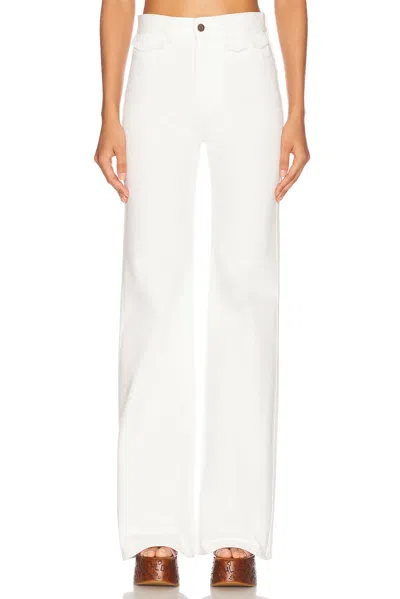 Chloé Ivory Flared Denim Trousers In White