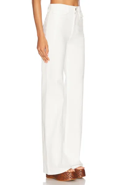 Chloé Ivory Flared Denim Trousers In White
