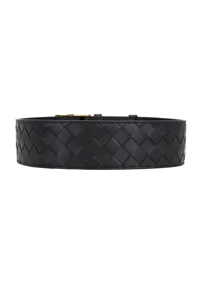 Bottega Veneta Woven Intrecciato Large Watch Belt In Gray