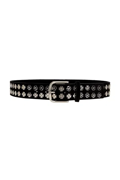 Bode Clover Charm Belt In Black