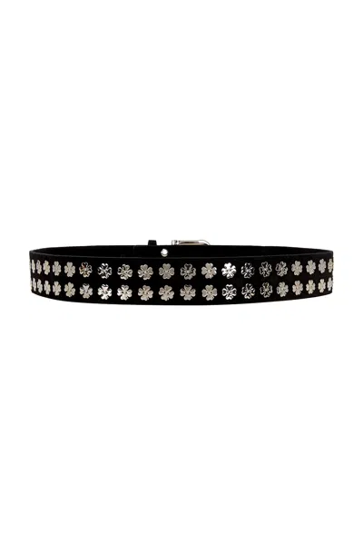 Bode Clover Charm Belt In Black
