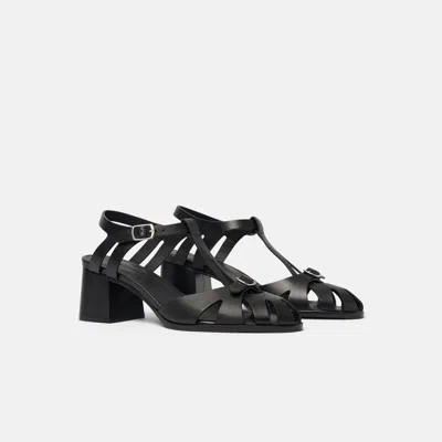 Scarosso 55mm Giulia Block-heel Strappy Sandals In Black