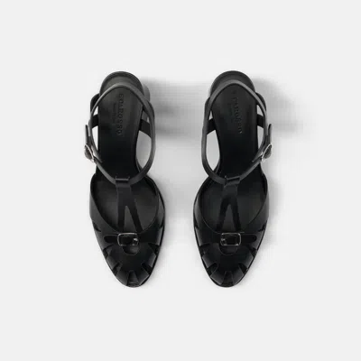 Scarosso 55mm Giulia Block-heel Strappy Sandals In Black