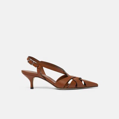 Scarosso Clio Slingback Pumps In Brown