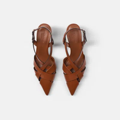 Scarosso Clio Slingback Pumps In Brown