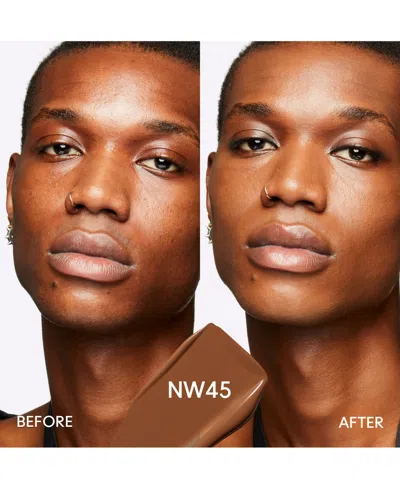 Mac Studio Fix Fluid Spf 15 24hr Matte Foundation + Oil Control, 1 Oz. In Nw45 (medium Mahoghany With Rosy Underto