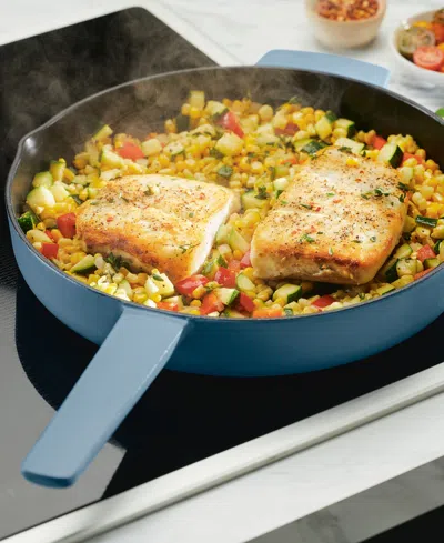Kitchenaid Anolon 12 Open Cast Iron Skillet In Blue Velvet