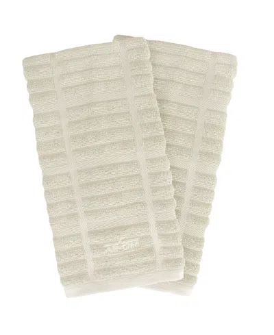 All-clad Solid Kitchen Towel Set Of 2 In Almond