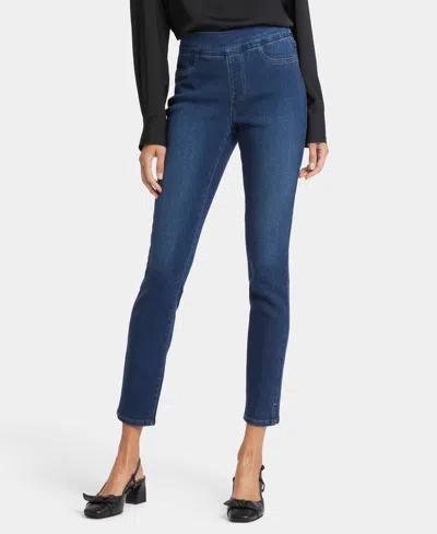 Nydj Side Slit Pull-on Skinny Jeans In Wellspring