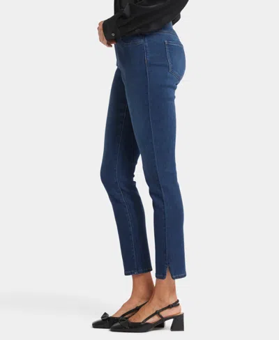 Nydj Side Slit Pull-on Skinny Jeans In Wellspring