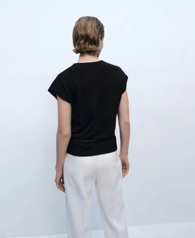 Mango Fine Knit Sleeveless Sweater In Chocolate