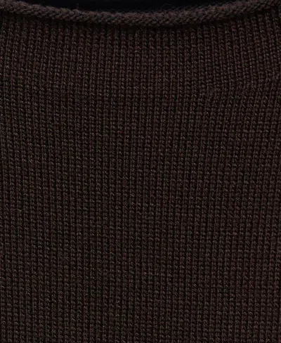 Mango Fine Knit Sleeveless Sweater In Chocolate
