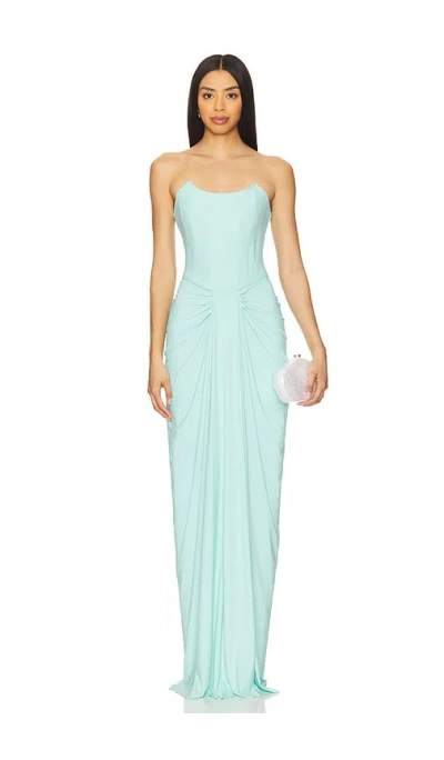 Deme By Gabriella X Revolve Pearl Gown In Mint