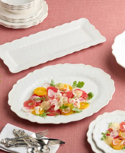 Certified International Isabella Crackle Melamine Platters, Set Of 2 In Cream