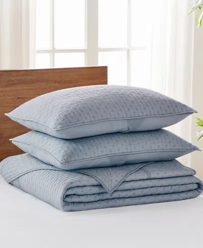 Levtex Cross Stitch Stitching 2-pc. Bedspread Set, Twin/twin Xl In Chambray