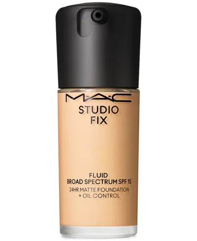 Mac Studio Fix Fluid Spf 15 24hr Matte Foundation + Oil Control, 1 Oz. In Nc15 (light Beige With Golden Undertone