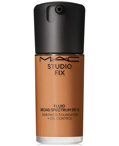 Mac Studio Fix Fluid Spf 15 24hr Matte Foundation + Oil Control, 1 Oz. In Nc46 (deep Bronzed With Neutral Underton