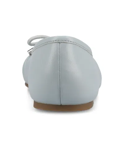 Journee Collection Callee Womens Square Ballet Flats In Blue