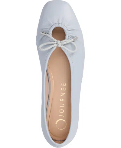 Journee Collection Callee Womens Square Ballet Flats In Blue