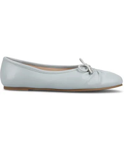 Journee Collection Callee Womens Square Ballet Flats In Blue