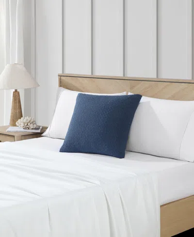 Nautica Wave Texture Blue Decorative Pillow In Captains Blue