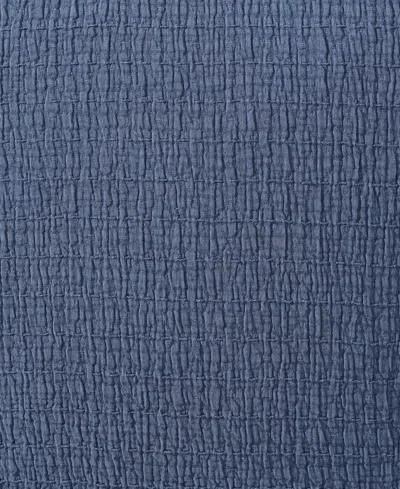 Nautica Wave Texture Blue Decorative Pillow In Captains Blue