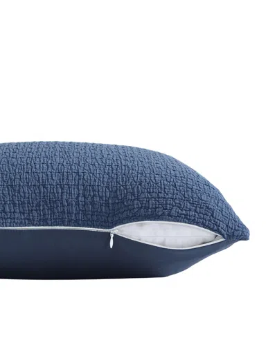 Nautica Wave Texture Blue Decorative Pillow In Captains Blue