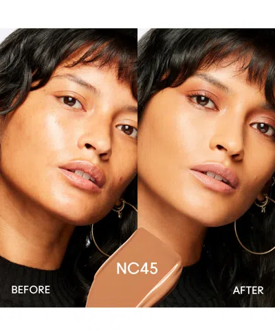 Mac Studio Fix Fluid Spf 15 24hr Matte Foundation + Oil Control, 1 Oz. In Nc45 (bronze With Golden Undertone For D