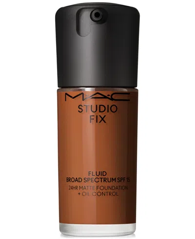 Mac Studio Fix Fluid Spf 15 24hr Matte Foundation + Oil Control, 1 Oz. In Nw46 (auburn With Red Undertones For Dar
