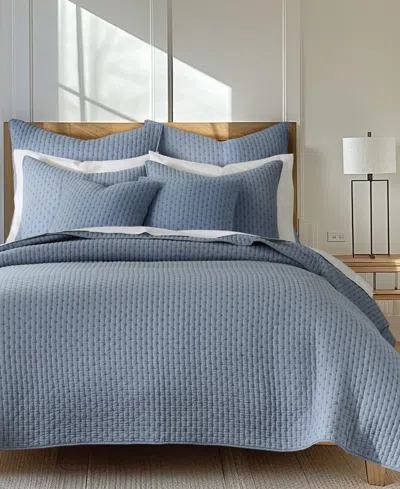 Levtex Cross Stitch Stitching 2-pc. Quilt Set, Twin/twin Xl In Chambray