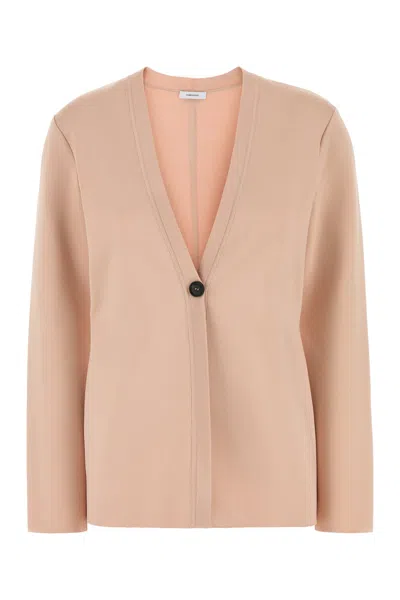 Ferragamo Pink Stretch Viscose Blend Cardigan In Pink