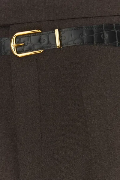 Prada Pantalone Dalla Gamba Ampia In Misto Mohair Testa Di Moro Uomo