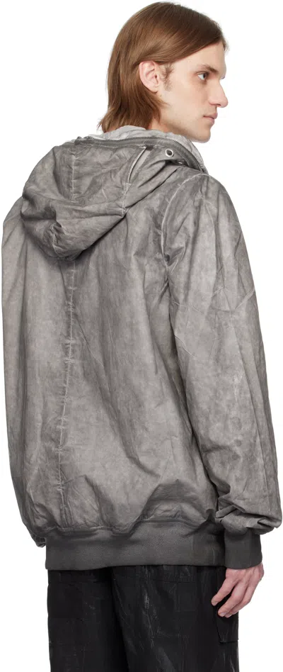 Rick Owens Drkshdw Bomber Jacket Padded Hooded In Grey
