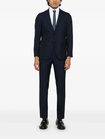 Boglioli Double-breasted Suit In Blue