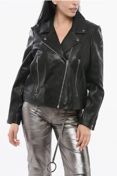 Rag & Bone Black Mack Leather Moto Jacket