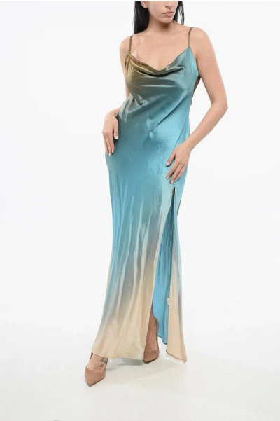 Sleep No More Satin A-line Dress With Slit