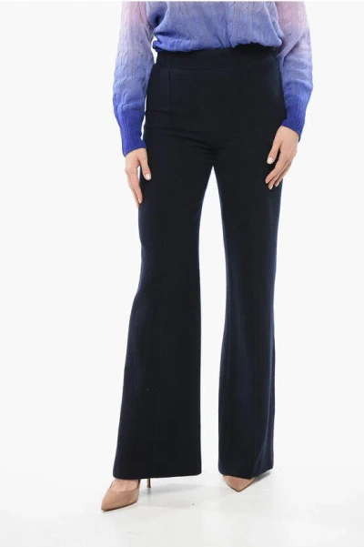 Chloé Wool And Cashmere Flared Pants In Black