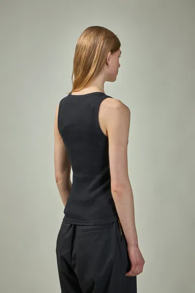 Burberry Cotton-blend Gathered Tank Top In Black