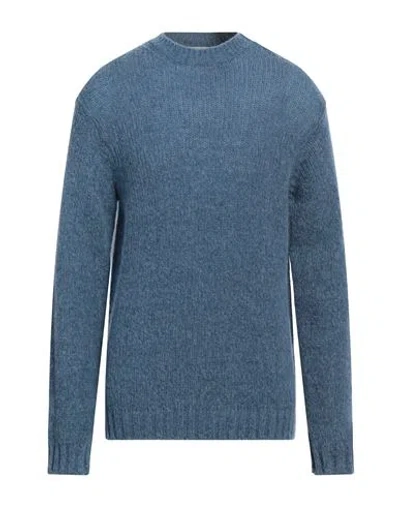 Woolrich Man Sweater Slate Blue Size Xl Wool, Polyamide In Blue