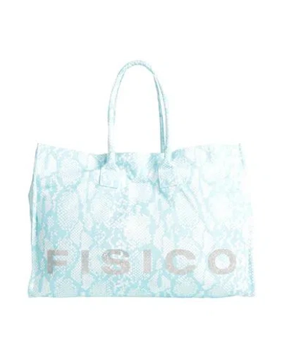 Fisico Cristina Ferrari Fisico Woman Handbag Sky Blue Size - Cotton In Blue