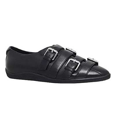Shop Opening Ceremony Novva Buckle-detail Leather Loafers In Black
